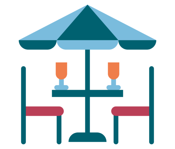 Posezení venku nebo nápoj s sebou